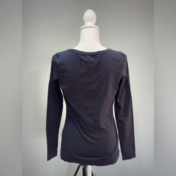 Set of 2 Lands’ End Fitted Scoop Neck L/S Tops Size XS EUC - Picture 2 of 7